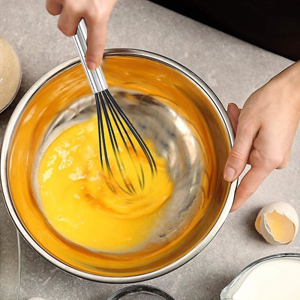 8 tums och 10 tums silikonvispsats om 4, visp ballong äggsås visp för nonstick kokkärl style 8