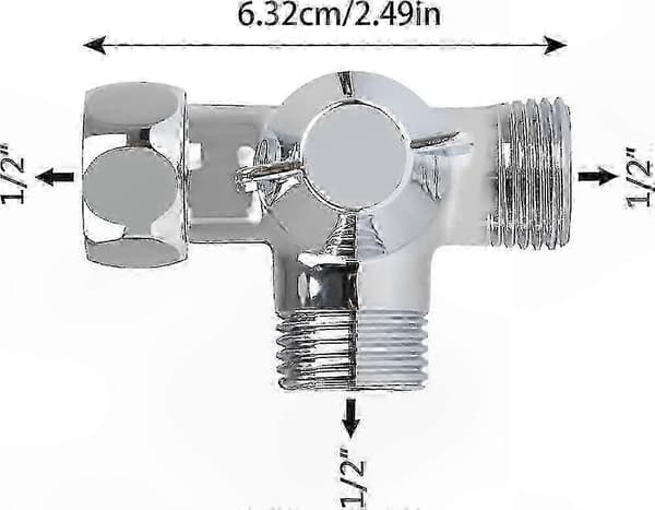 G1/2\" 3-vejs bruseomskifterventil til messing VVS-fittings