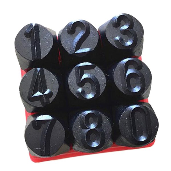 alfabet siffror stämpel hantverk bokstäver läder stans metall verktyg nummer 5mm