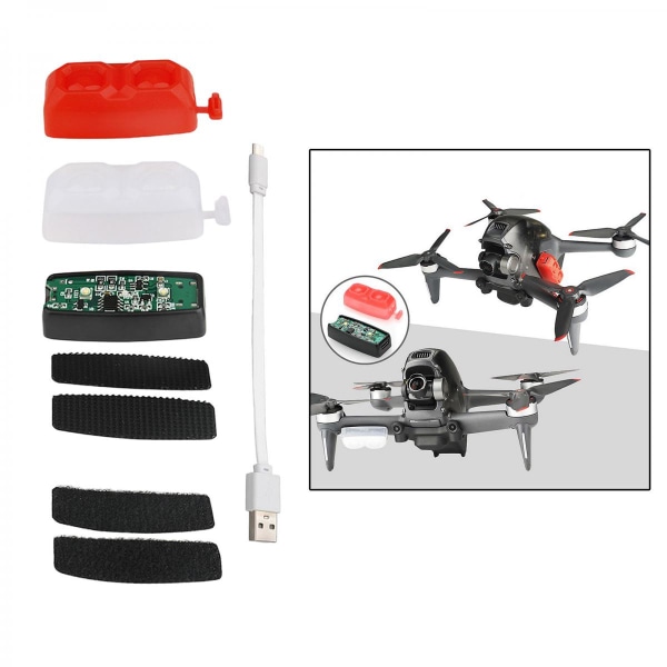 Antikollisions LED Nattflygande Blinkande Signalljus För DJI FPV 1 Röd 1 Vit