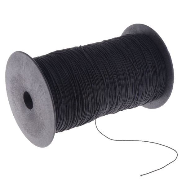 Rulla 800 m polyestergarn tråd rep sladd för smycken gör hantverk svart