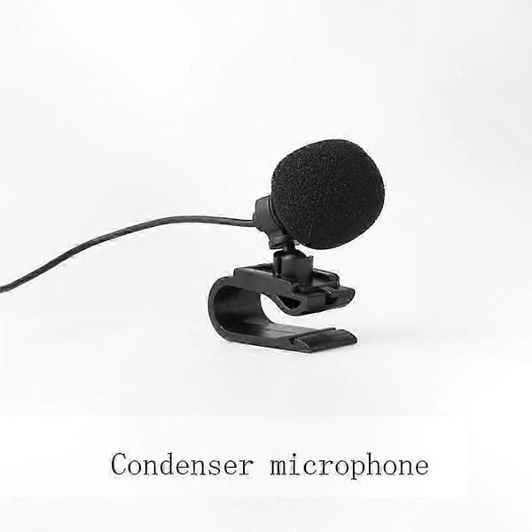Ekstern minimikrofon til bilstereo, 3,5 mm jack kablet mikrofon til bil-DVD-radio, 3M lang mikrofonudskiftning