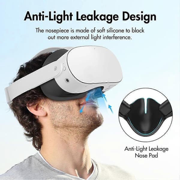 VR Ansiktsdyna för Oculus Quest 3S - Ögonmaskskydd, för Meta Quest 3 S VR-tillbehör Black