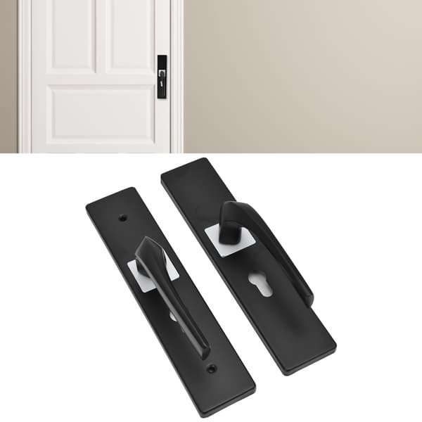 [RM]Black Door Handle Simple Silent Universal Household Grip Pull for Inner Room Bedroom Front Door Knob