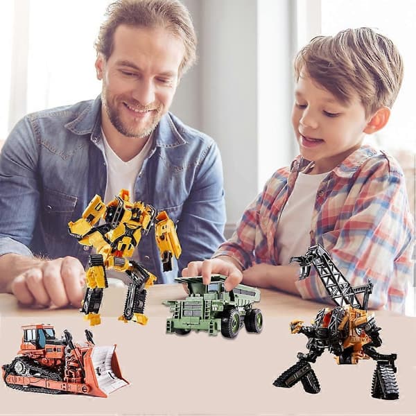 [RM]Deformationsrobot Bil Legetøj Model Bærbar Deformations Actionfigur Legetøj Legering Ingeniørkøretøj Robot Legetøj Gave til Børn