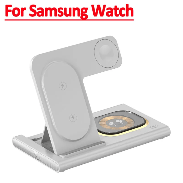 30W trådlöst laddarställ 3 i 1 för iPhone 14 13 12 Pro Max Apple Watch 8 7 Samsung Watch 5 Airpods Snabbladdningsdockningsstation For Samsung White