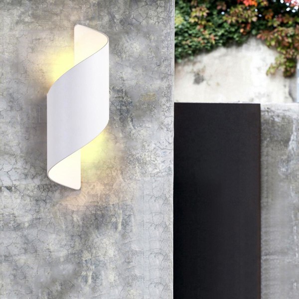 LED Spiral Vägglampa Sovrum Vägglampa Varmvitt Ljus