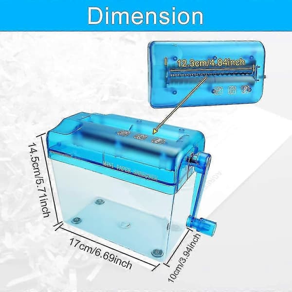 Manuel håndpapirmakulator, hånddokumentmakulator A6 håndmakulator minimakulator skrivebord