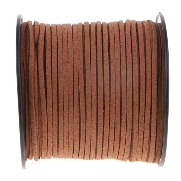 100 yards konstmocka läder sladdtråd DIY armband halsband ljusbrun