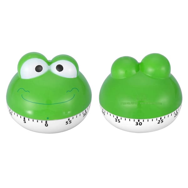 [RM]Green Frog Kitchen Timer Cute Manual Animal Shape Cooking Timer for Accurate Timing