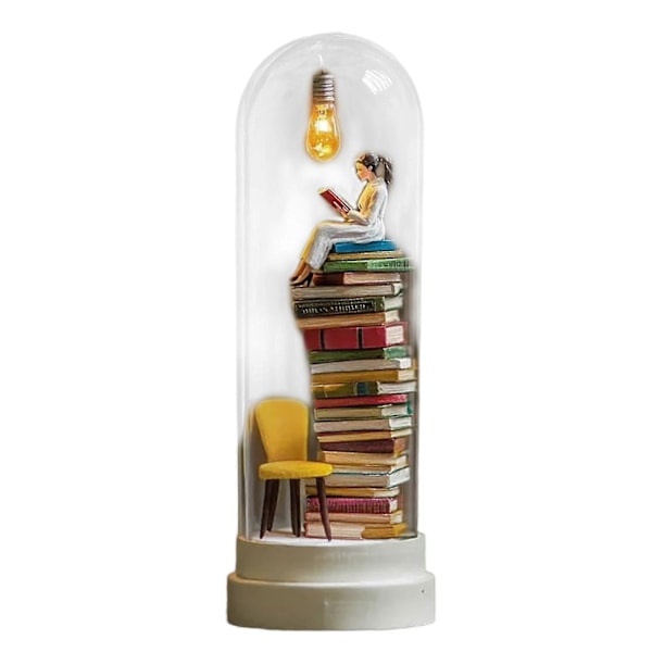 [RM]2025 Hot Reader Night Light Eye Book Night Light Stacking Book Light Reading Corner Lighting Glass Ceiling Light- B