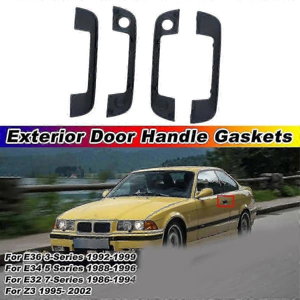 51218122441 51218122442 4 kpl auton etu- ja takaoven kahvan suojus tiivisteellä - E36 E34 E32 Z3 3 5 7