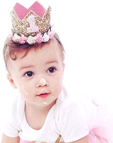 1 st gul babykrona, 1 års födelsedag, prinsesskrona