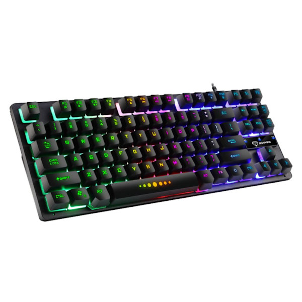 87-tangenters mekaniskt gamingtangentbord, anpassningsbar LED-bakgrundsbelysning för gamers och skribenter