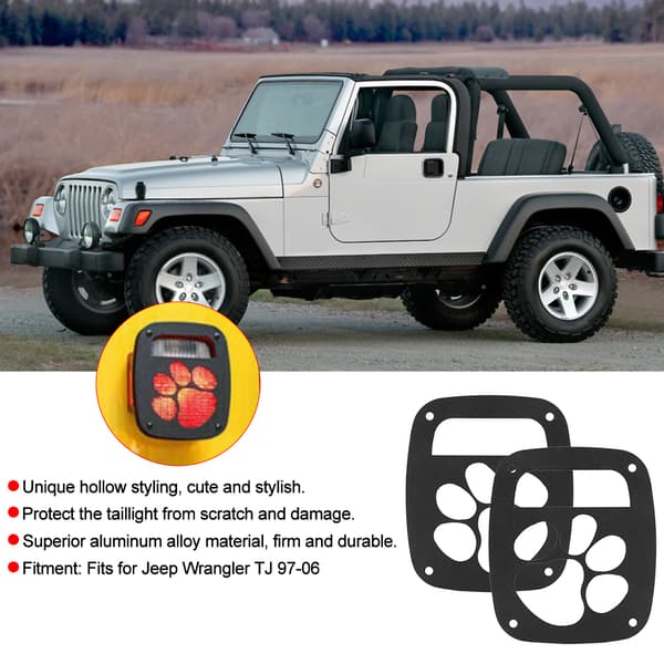 Björntass Styling Bakre Baklyktedeksel for Jeep Wrangler TJ 1997 til 2006