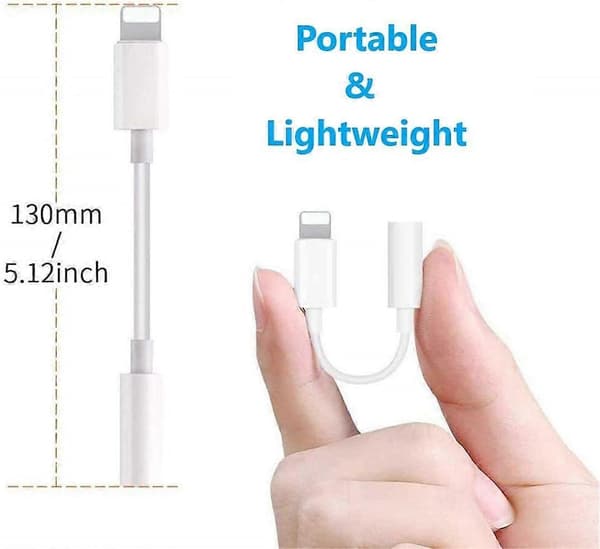 [RM]2 stk. egnet for iPhone hodetelefonkontaktadapter lightning til 3,5 mm hodetelefonlydadapter