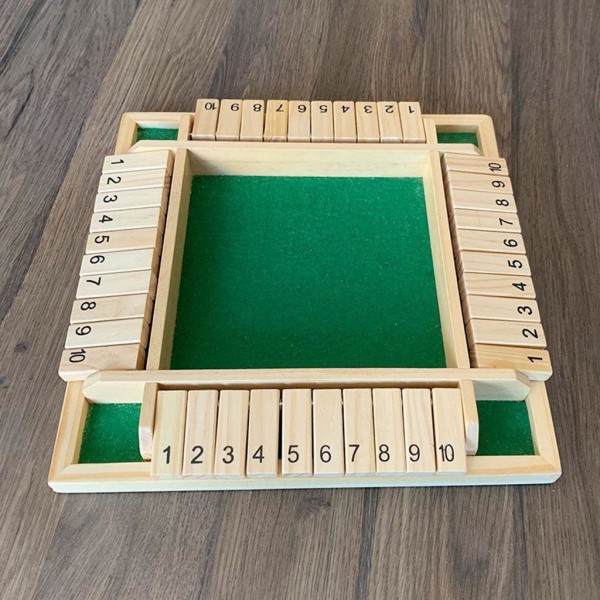 Four Way Shut The Box 10 Nummer Spel Drickspel Set Jeux De Table