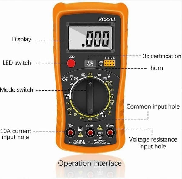 Digital multimeter 18-delars set Auto Range Digital multimeter Professionell elektrisk testare