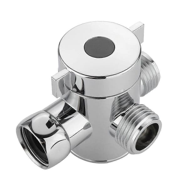 3-veis dusjhode vannfordeler avleder ventil, G1/2\" multifunksjonell justerbar bryteradapter for toalettbidet eller dusjhode, sølv