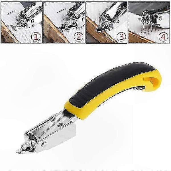 Holdbar polstringshæftefjerner og sømfjerner til professionel brug håndværktøj Black  Yellow  Silver