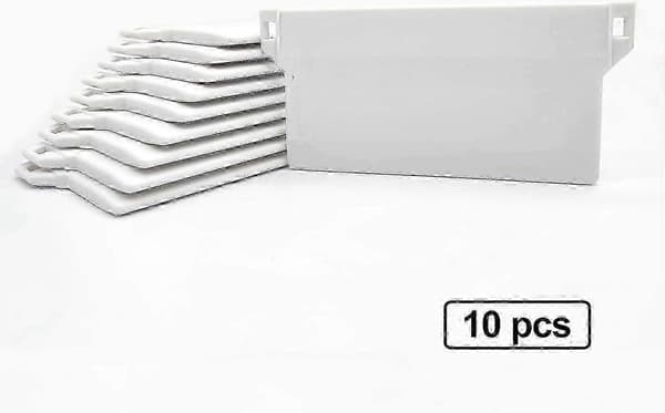 10 st vertikala persiennvikter 127 mm ersättningsreservdelar bottenvikter lameller - vit -I