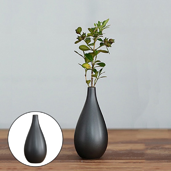 Skulptur Blomvas Mittpunkter Skrivbord Keramiska Vasar