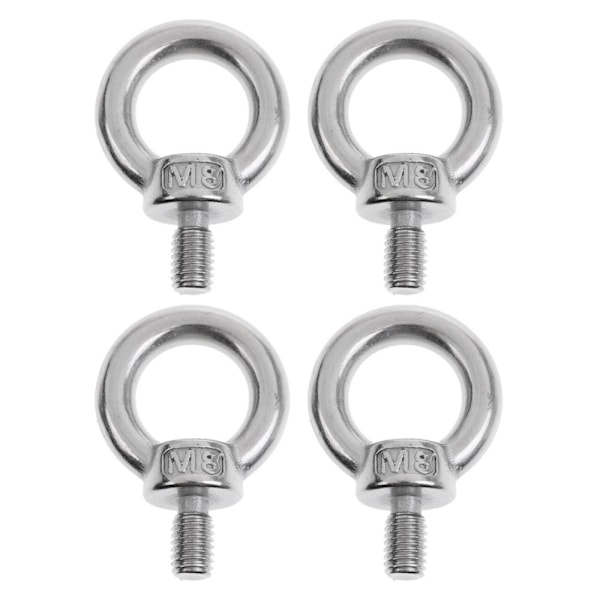 304 Rostfritt Stål DIN 580 Maskin Skulder Lyft Öglebult Marin M8x13mm 4x