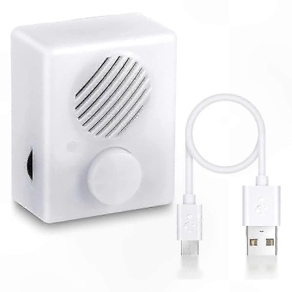 Talemodul for plysjleker, 16 MB lydspiller med trykknapp, USB-oppladbar lydenhet White