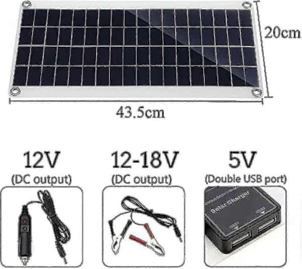 300w 12v Solpanel Kit Batterioplader 300 Watt 12 Volt Off Grid System Med 10a-60a Controller-11