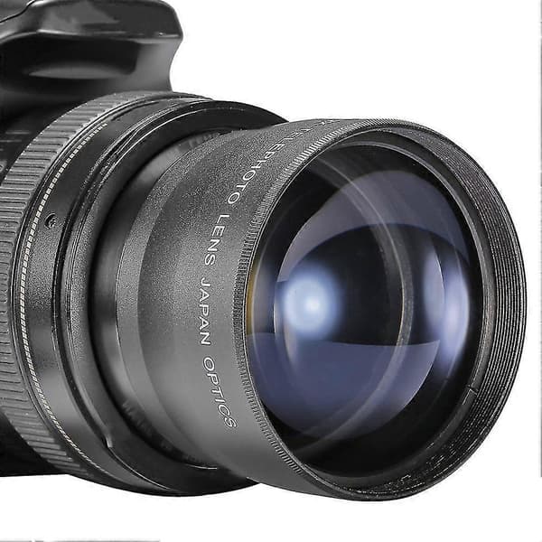 58mm 2x teleobjektiv telekonverter för 18-55mm