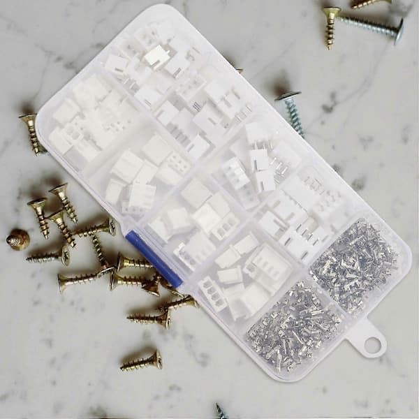 XH 2.54mm 2/3/4-bens terminalhusstiksæt - 250 stk. White