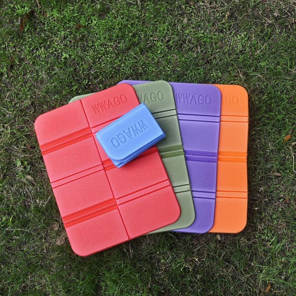 Vikbar campingmatta 2 st utomhus vikbar sittdyna, vikbara skumkuddar för vandring trädgård camping picknick 37*27*0,7 cm röd