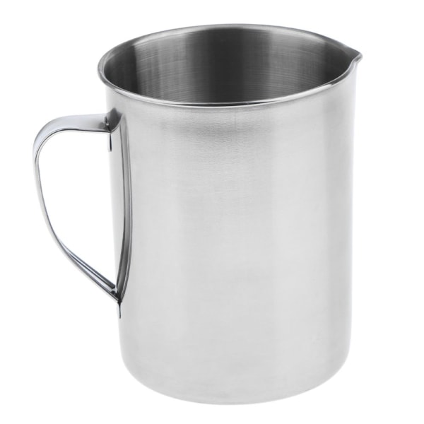 1000ml Rostfritt Stål Kök Lab Handtag Vatten Vätska Mätkopp