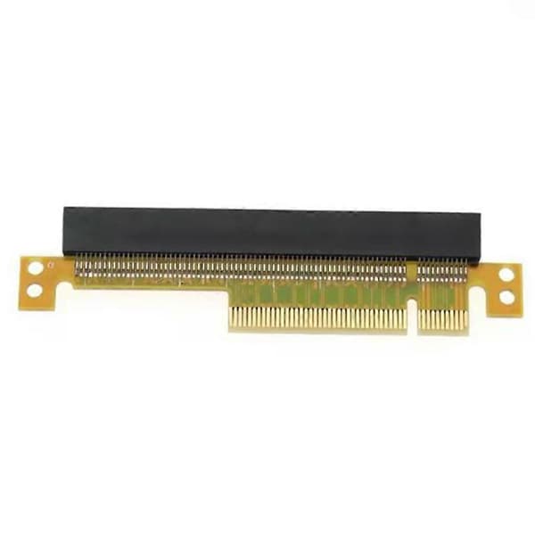 PCI Express 8X til 16X Extender Converter Riser Card Adapter Han til Hun PCIe PCI-E Forlængerkort Adapter Yellow   black