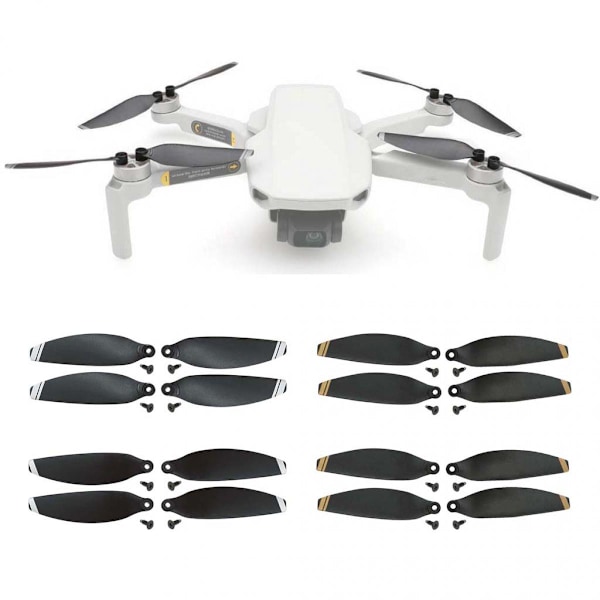8x Lågbruspropellrar Tillbehör för DJI Mavic Mini Drönare