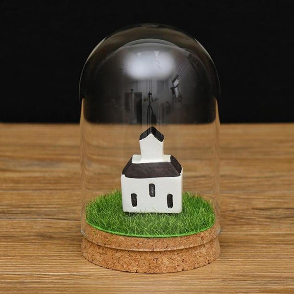 10 st Glaslock Landskap Terrarium Behållare Lock Vas Flaska 8x12cm