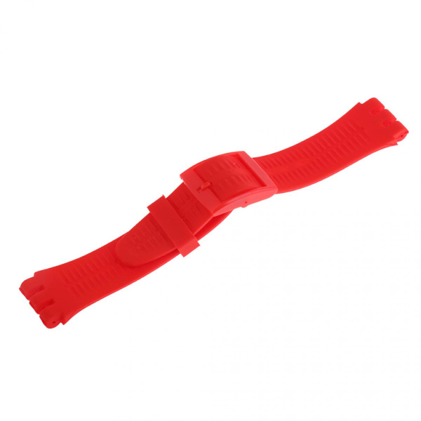 19mm Silikon Gummi Klockarmband Vattentätt Rött