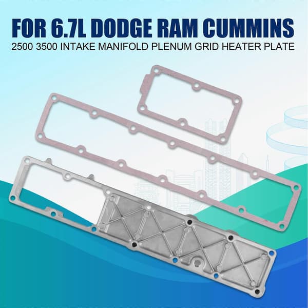 Indsugningsmanifold Plenum Gittervarmeplade til 6.7L Dodge RAM Cummins 2500 3500 2008-2024