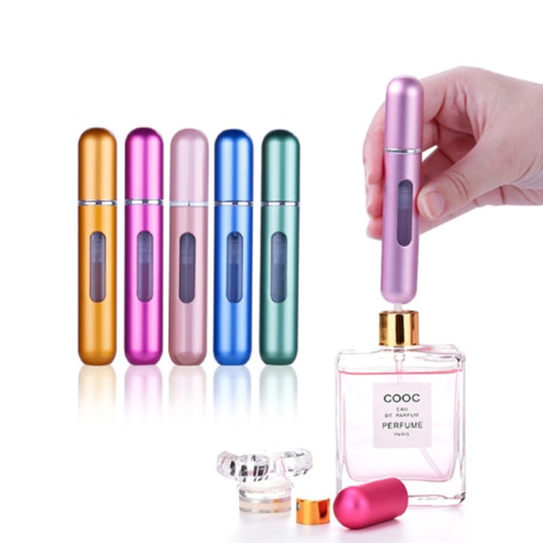 3st 5ml Bottenfylld parfympåfyllningsbar vätskebehållare för kosmetikadoftspraydispenser random colour