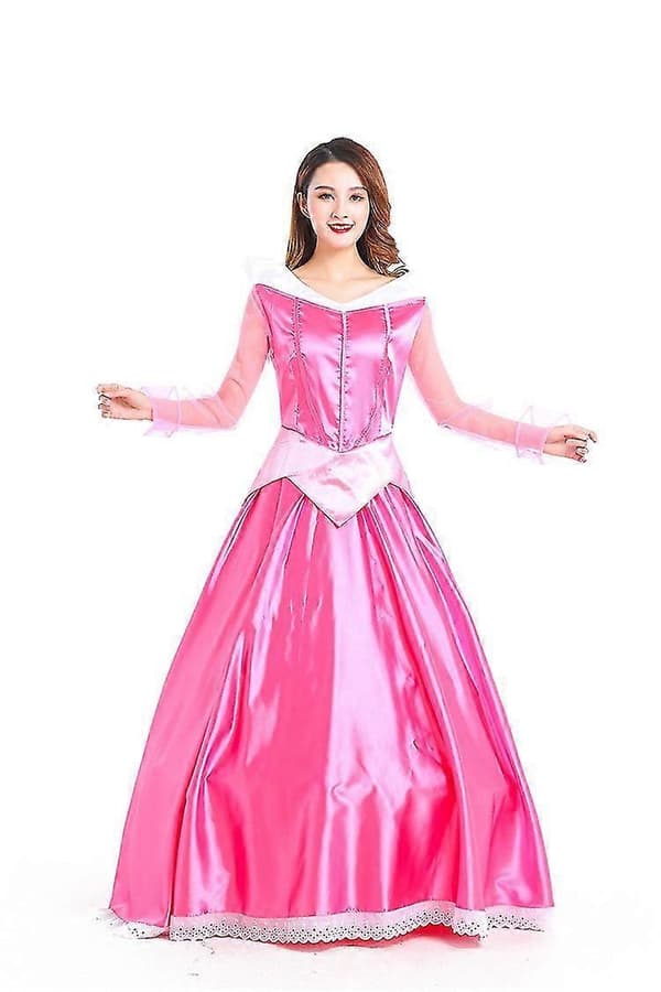 Halloween Prinsessklänning Sjöjungfru Törnrosa Prinsesskostym Vuxenkostym Törnrosa Prinsessklänning S