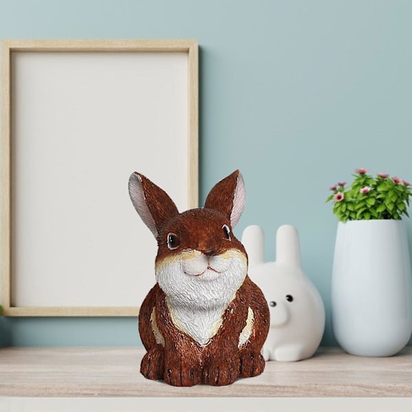 Gårdsträdgård Skrivbord Heminredning Mjuk Montering Påskdekoration Kanin eierfarben ostern A
