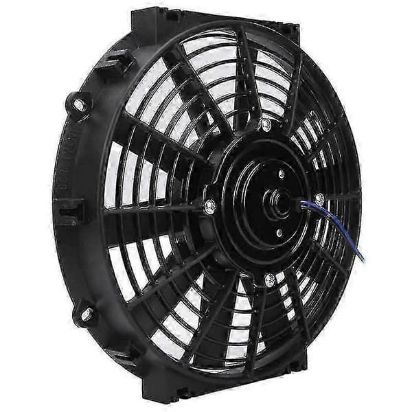Elektrisk køleventilator 24V DC-motor vendbar 10 lige blade ABS jernmateriale universal bilradiator