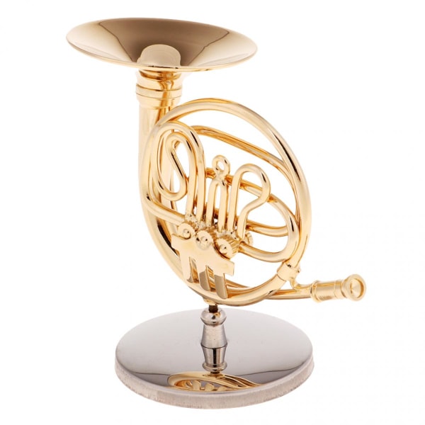 Realistisk modell Fransk horn Mässing 1/6 metallmodell actionfigur musikaliska leksaker