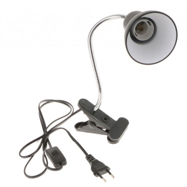 Flexibel Reptil Lamphållare E27 Bulb Bordslampa Hållare Eu Plug Black