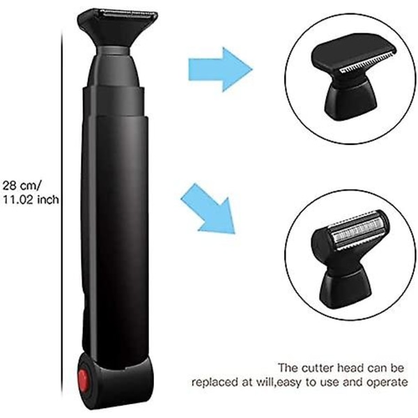 Rygghårsrakapparat, elektrisk rygg- och kroppsrakapparat för män, USB New Body Razor Body Hårtrimmer