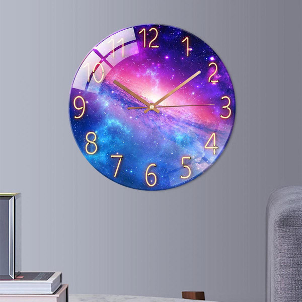 Vintage universum klockkit retro solnedgång vägg
