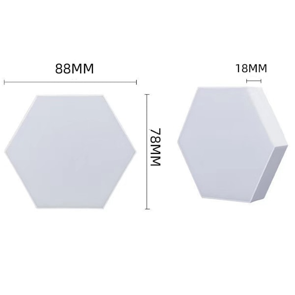 Hexagon Lampa 8-pack LED Väggpaneler RGB Gaming Lampa