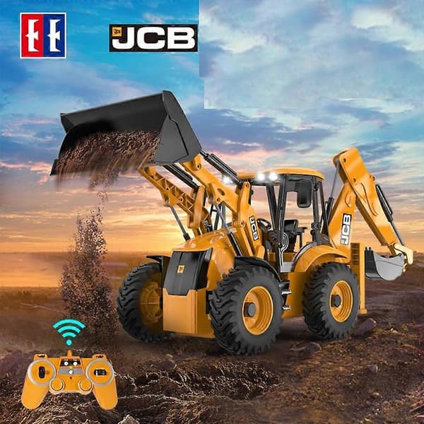 Double E E589 RC Grävmaskin traktor 2.4G 6 Kanal RC Radiostyrd bil 6CH elektrisk Grävlastare Leksaker för pojkar barn Present E598
