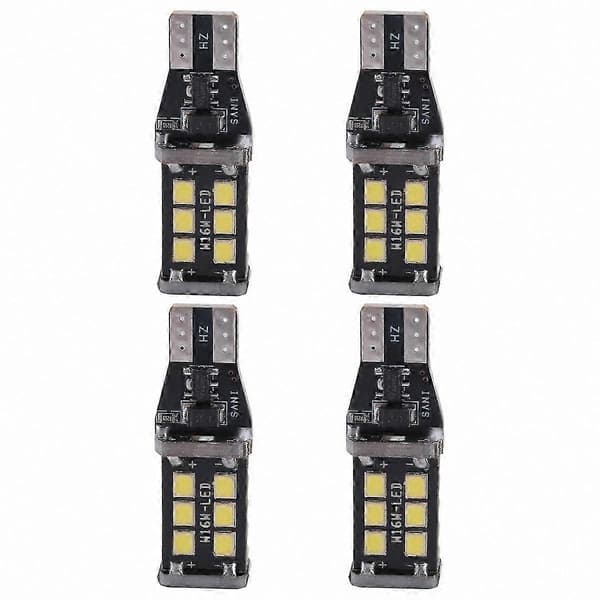 4 stk. klare hvide Canbus LED baklyspærer 912 Black