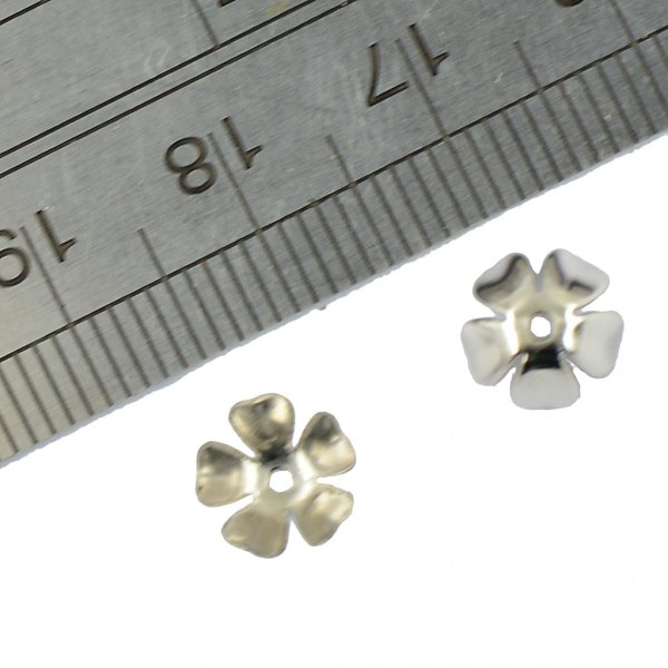 50 Pack Flower Spacer Metal Bead Cap för gör-det-själv smycken 8 mm